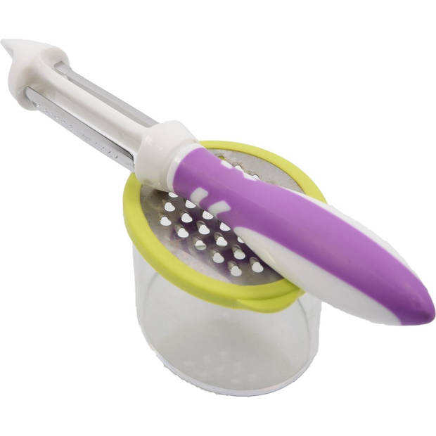 Peeler with cap + Cheese grater Grater With Airtight Food Storage Container paring knife Fruit cutter Cheese