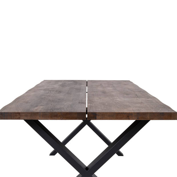 Tony eethoek , 1 eettafel en 6 stoelen lichtbruin en eik.