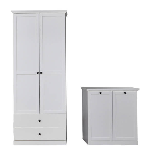 BrandsonBaxter garderobe opstelling 177 x 196 cm wit.