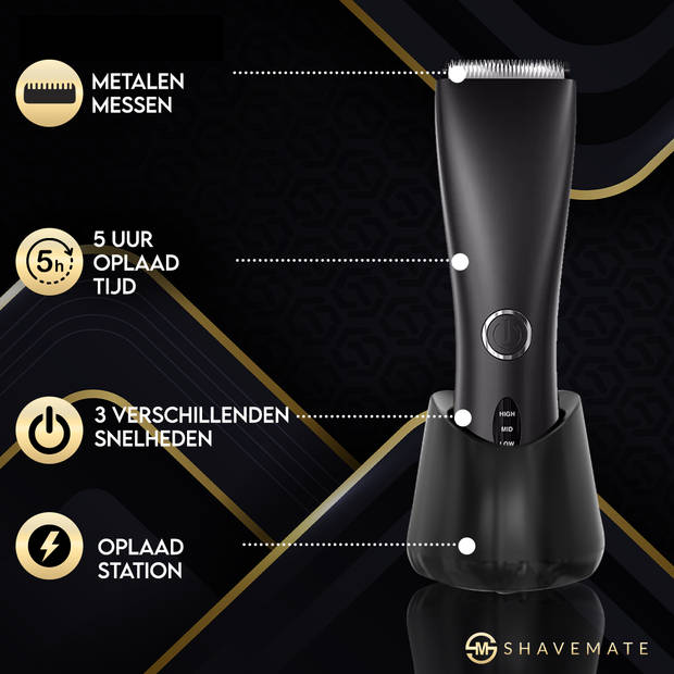 ShaveMate Bodygroomer - Tondeuse Voor Mannen - Hair Clipper Set - Draadloos - Waterproof