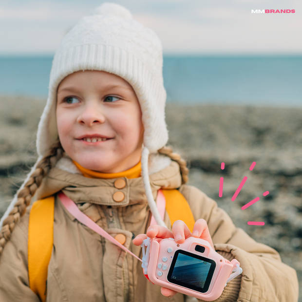 MM Brands Kindercamera - Kids Camera - Speelgoed Fototoestel Voor Kinderen - Digitaal - Incl. 32GB SD-Kaart - Roze