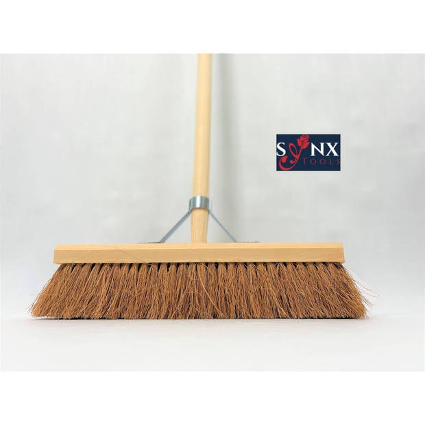 Synx Tools Coco Bezem Binnen -40 cm - Zachte bezems - Zaalveger - Bezemsteel - Besem Veger - Tuin - Schoonmaken