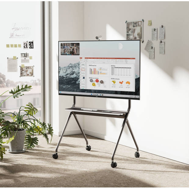 Tv standaard statief verrijdbaar - tot 86 inch tv scherm - 120 kg belastbaar