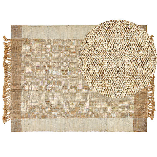 Beliani DEDEMLI - Gevlochten-Beige-Jute