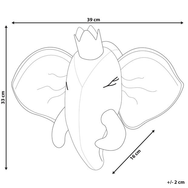 Beliani TANTOR - Wanddecoratie-Grijs-Katoen