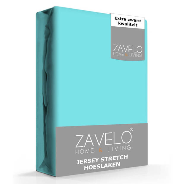 Zavelo® Jersey Hoeslaken Aqua-Lits-jumeaux (180x200 cm)