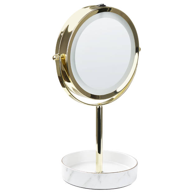 Beliani SAVOIE - Make-up spiegel-Goud-IJzer, Keramiek, Glas