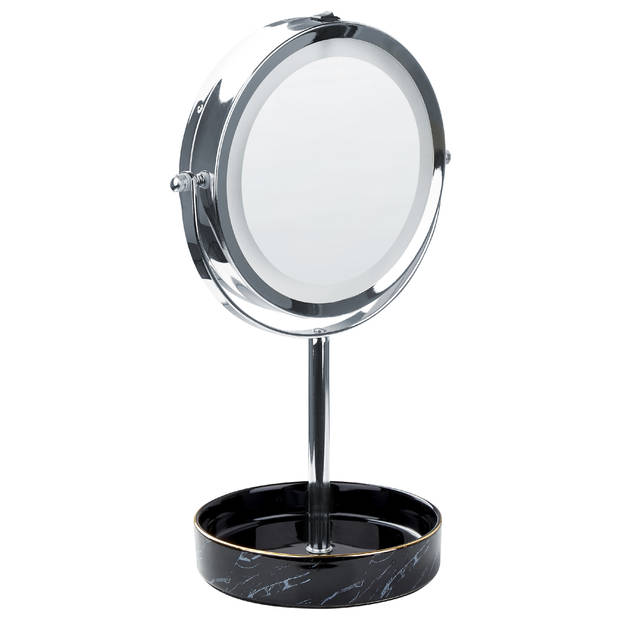 Beliani SAVOIE - Make-up spiegel-Zilver-IJzer, Keramiek, Glas