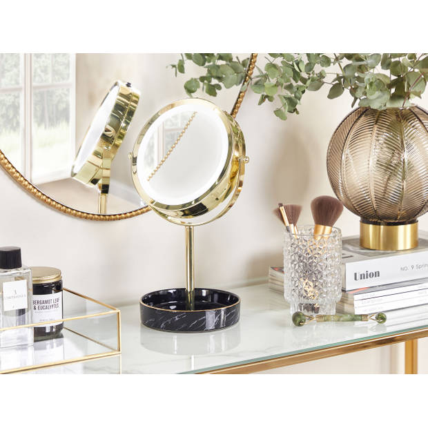 Beliani SAVOIE - Make-up spiegel-Goud-IJzer, Keramiek, Glas