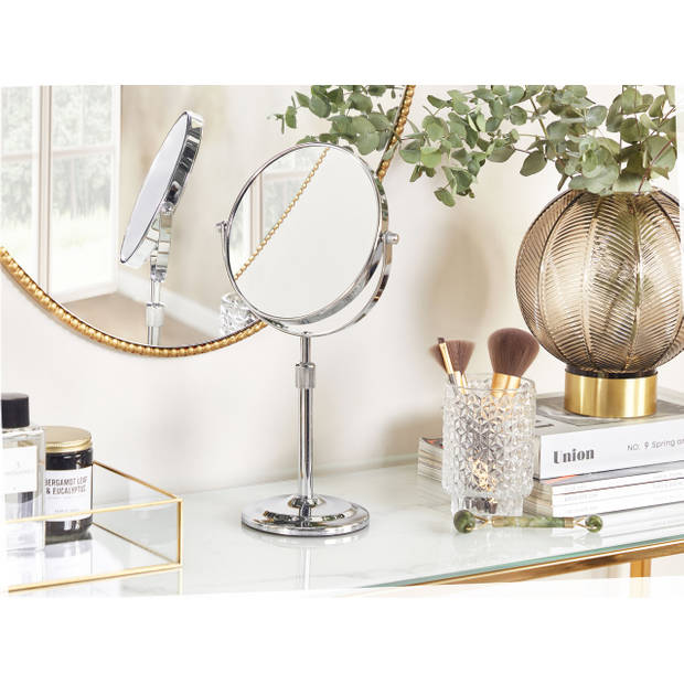 Beliani AVEYRON - Make-up spiegel-Zilver-Metaal