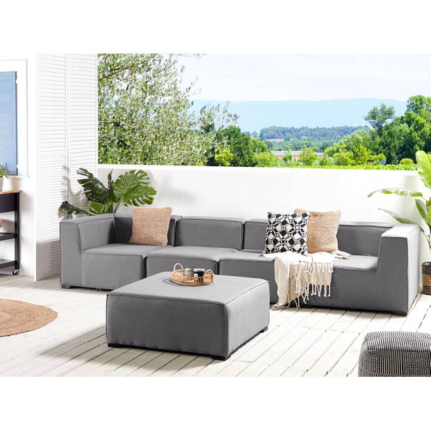 Beliani AREZZO - Loungeset-Grijs-Polyester