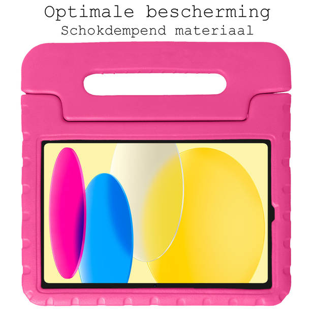 Basey iPad 2022 Kinderhoesje Foam Case Hoesje Cover Hoes -Roze