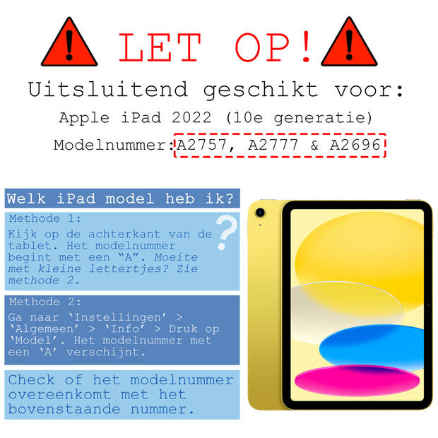 Basey iPad 2022 Kinderhoesje Foam Case Hoesje Cover Hoes -Oranje