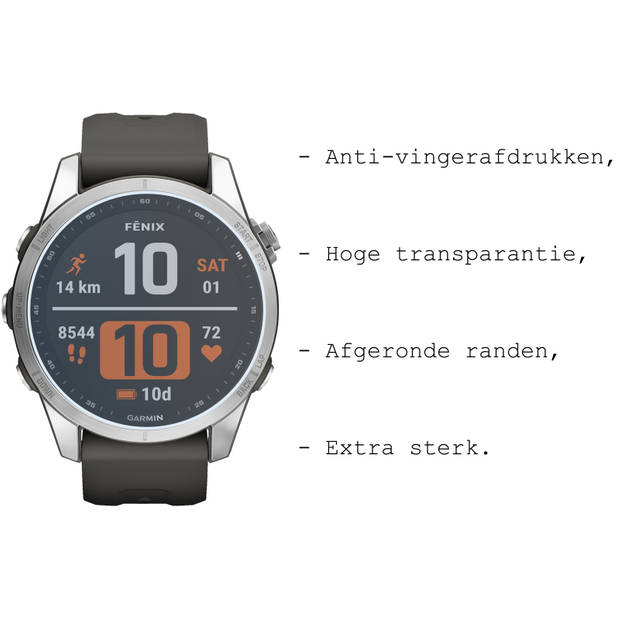 Basey Garmin Fenix 7s Screenprotector Tempered Glass Beschermglas - Garmin Fenix 7s Screen Protector