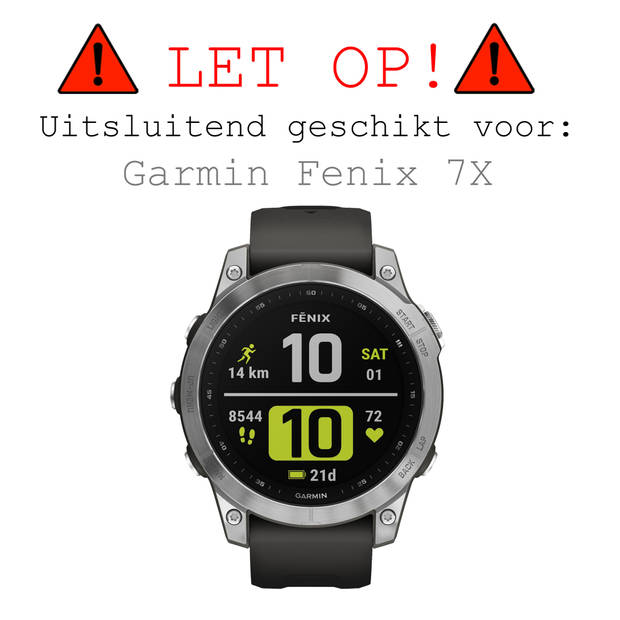 Basey Garmin Fenix 7X Screenprotector Tempered Glass Beschermglas - Garmin Fenix 7X Screen Protector