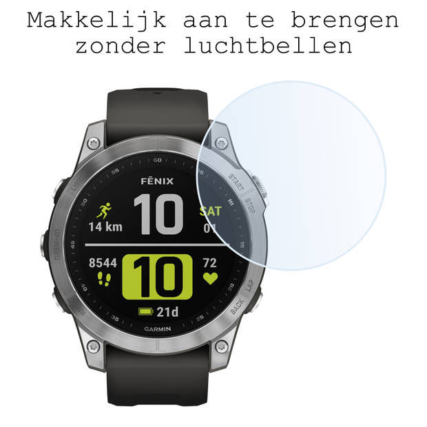 Basey Garmin Fenix 7X Screenprotector Tempered Glass Beschermglas - Garmin Fenix 7X Screen Protector