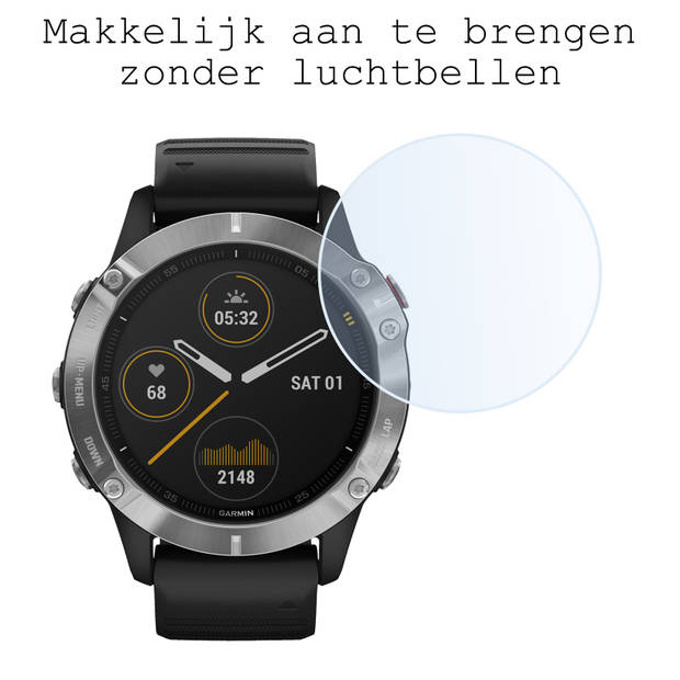 Basey Garmin Fenix 6X Pro Screenprotector Tempered Glass Beschermglas - Garmin Fenix 6X Pro Screen Protector