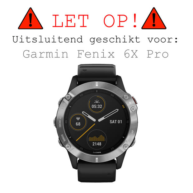 Basey Garmin Fenix 6X Pro Screenprotector Tempered Glass Beschermglas - Garmin Fenix 6X Pro Screen Protector