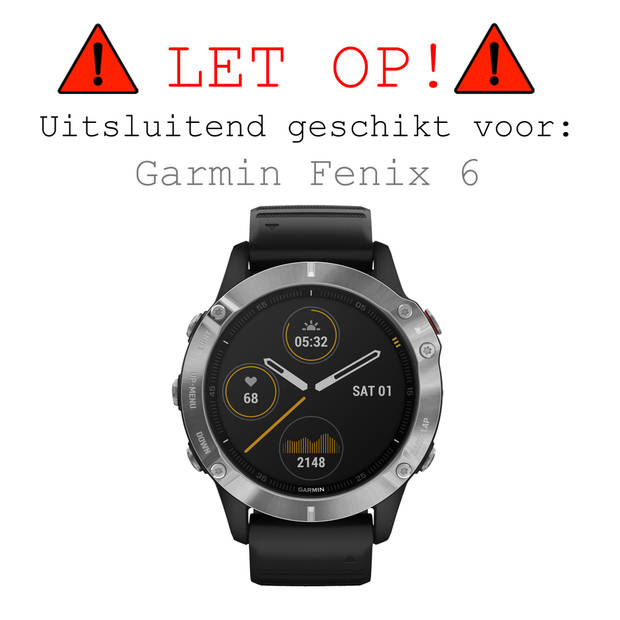 Basey Garmin Fenix 6 Screenprotector Tempered Glass Beschermglas - Garmin Fenix 6 Screen Protector