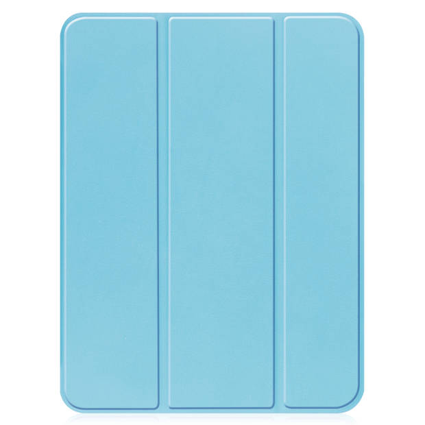 Basey iPad 10 Hoes Case Hoesje Hard Cover - iPad 10 2022 Hoesje Bookcase Uitsparing Apple Pencil - Licht Blauw