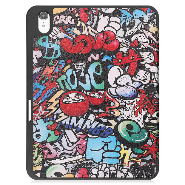 Basey iPad 10 Hoes Case Hoesje Hard Cover - iPad 10 2022 Hoesje Bookcase Uitsparing Apple Pencil - Graffity