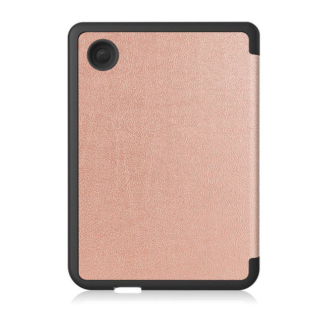 Basey Hoesje Geschikt voor Kobo Clara 2E Hoesje Bookcase Cover Hoes - Kobo Clara 2E Case Cover Hoes - Rosé Goud