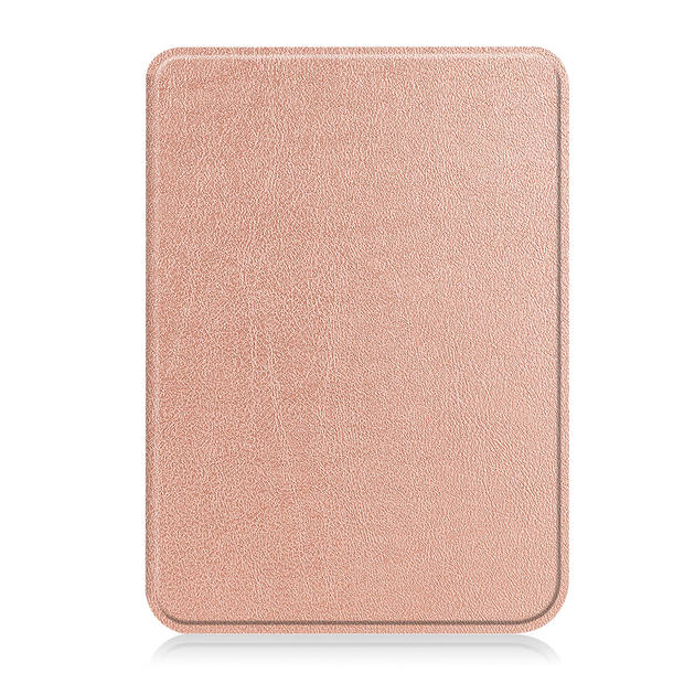 Basey Hoesje Geschikt voor Kobo Clara 2E Hoesje Bookcase Cover Hoes - Kobo Clara 2E Case Cover Hoes - Rosé Goud