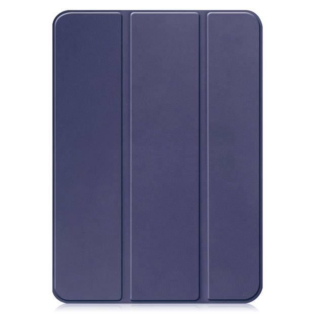 Basey iPad 10 2022 Hoes Case Hoesje Hard Cover - iPad 10 Hoesje Bookcase - Donker Blauw