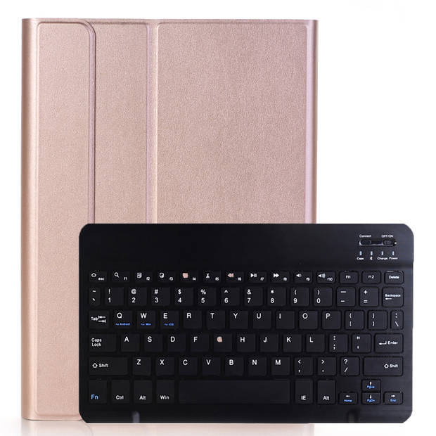 Basey iPad 10.2 2019 Hoes Toetsenbord Hoesje Keyboard Case Cover - Rose Goud