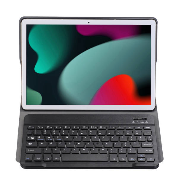 Basey iPad 10.2 2019 Hoes Toetsenbord Hoesje Keyboard Case Cover - Donkerblauw