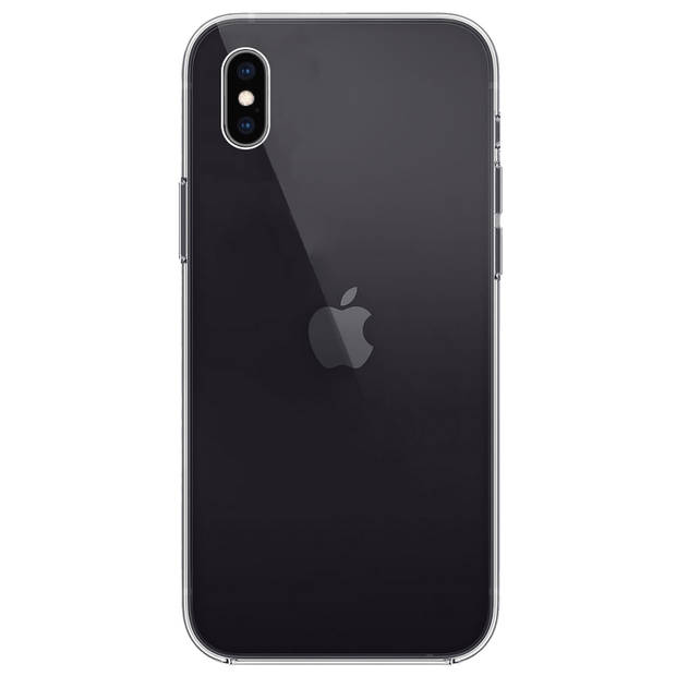 Basey iPhone XS Hoesje Siliconen Back Cover Case - iPhone XS Hoes Silicone Case Hoesje - Transparant