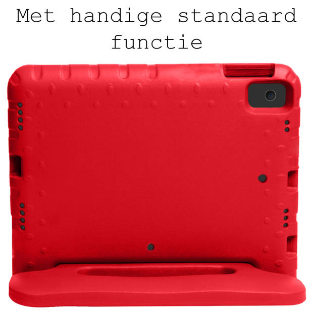Basey iPad 10.2 2021 Kinderhoesje Foam Case Hoesje Cover Hoes -Rood