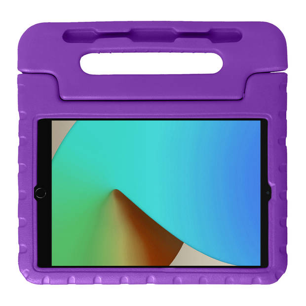 Basey iPad 10.2 2021 Kinderhoesje Foam Case Hoesje Cover Hoes -Paars