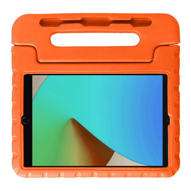 Basey iPad 10.2 2021 Kinderhoesje Foam Case Hoesje Cover Hoes -Oranje