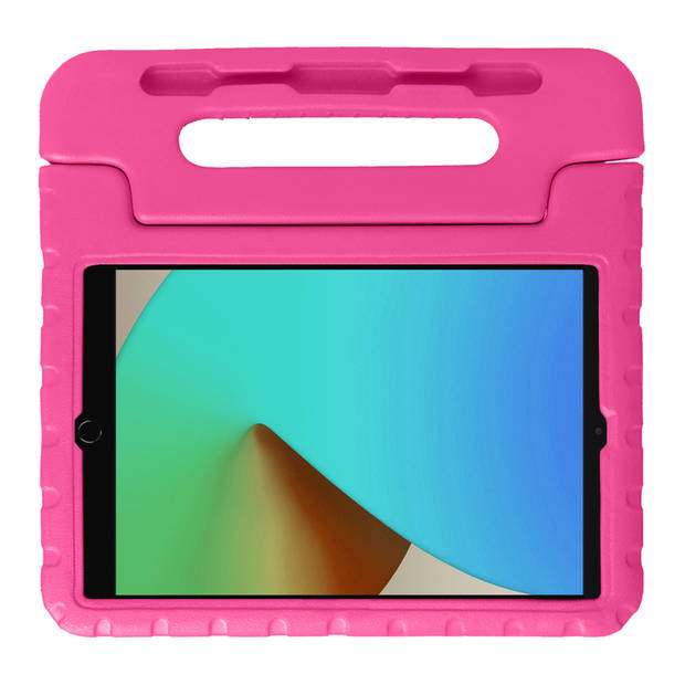 Basey iPad 10.2 2021 Hoesje Kinder Hoes Shockproof Cover - Kindvriendelijke iPad 10.2 2021 Hoes Kids Case - Roze