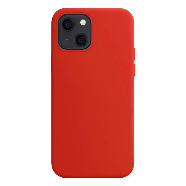Basey iPhone 14 Plus Hoesje Siliconen Back Cover Case - iPhone 14 Plus Hoes Silicone Case Hoesje - Rood