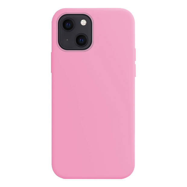 Basey iPhone 14 Plus Hoesje Siliconen Back Cover Case - iPhone 14 Plus Hoes Silicone Case Hoesje - Licht Roze