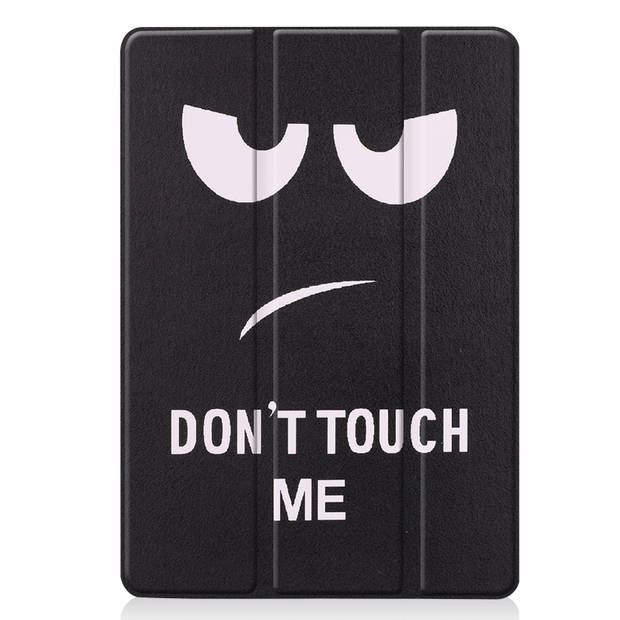 Basey iPad 10.2 2020 Hoesje Kunstleer Hoes Case Cover -Don't Touch Me