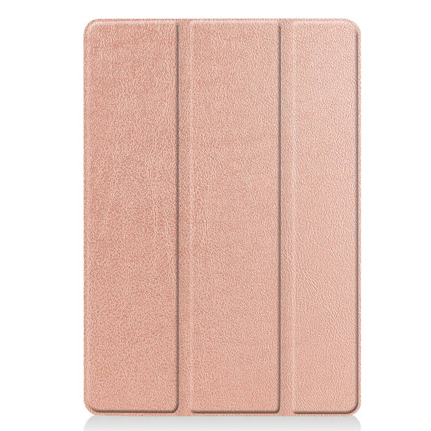 Basey iPad 10.2 2020 Hoesje Kunstleer Hoes Case Cover -Rose goud