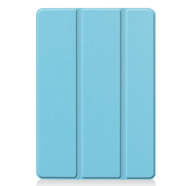 Basey iPad 10.2 2020 Hoesje Kunstleer Hoes Case Cover -Lichtblauw