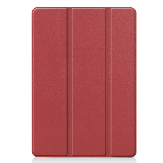 Basey iPad 10.2 2020 Hoesje Kunstleer Hoes Case Cover -Donkerrood