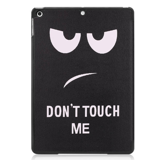 Basey iPad 10.2 2021 Hoesje Kunstleer Hoes Case Cover -Don't Touch Me