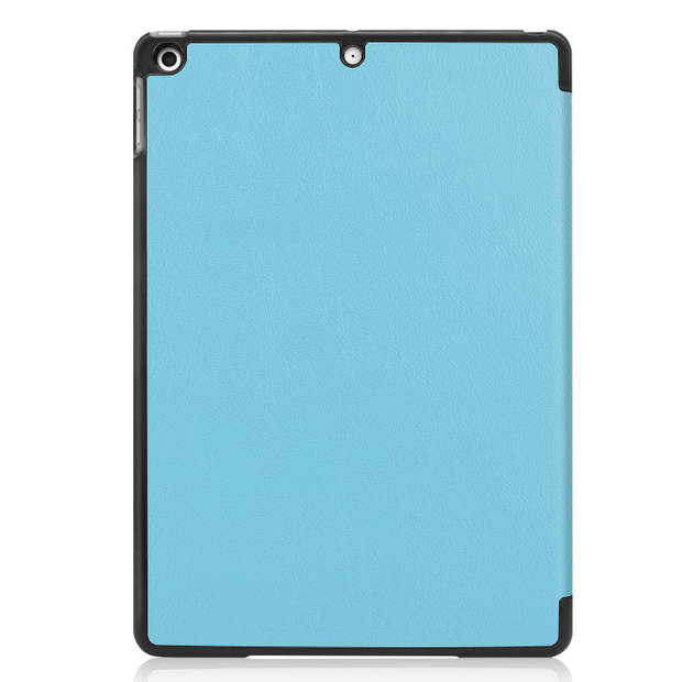 Basey iPad 10.2 2021 Hoesje Kunstleer Hoes Case Cover -Lichtblauw