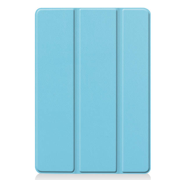 Basey iPad 10.2 2019 Hoesje Kunstleer Hoes Case Cover -Lichtblauw