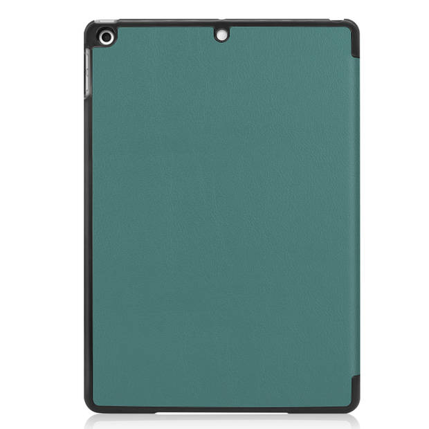 Basey iPad 10.2 2019 Hoesje Kunstleer Hoes Case Cover -Donkergroen