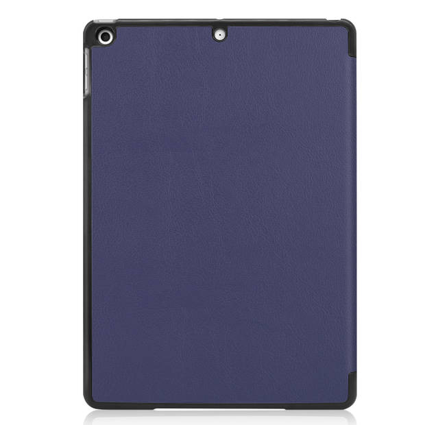 Basey iPad 10.2 2019 Hoesje Kunstleer Hoes Case Cover -Donkerblauw
