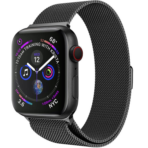 Basey Apple Watch 1-8 / SE - 42/44/45 mm Bandje Milanees Milanese band Smart watch Bandje RVS