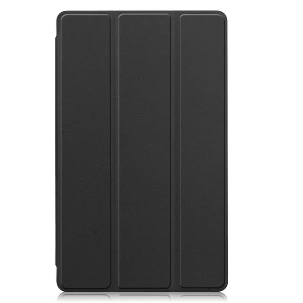 Basey Samsung Galaxy Tab S6 Lite Hoesje Kunstleer Hoes Case Cover -Zwart
