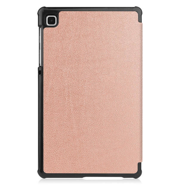 Basey Samsung Galaxy Tab S6 Lite Hoesje Kunstleer Hoes Case Cover -Rose goud