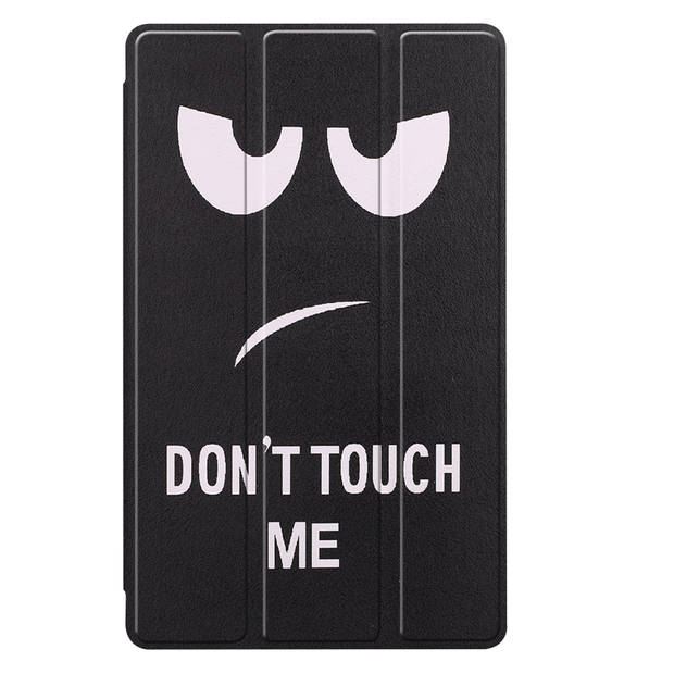 Basey Samsung Galaxy Tab S6 Lite Hoesje Kunstleer Hoes Case Cover -Don't Touch Me